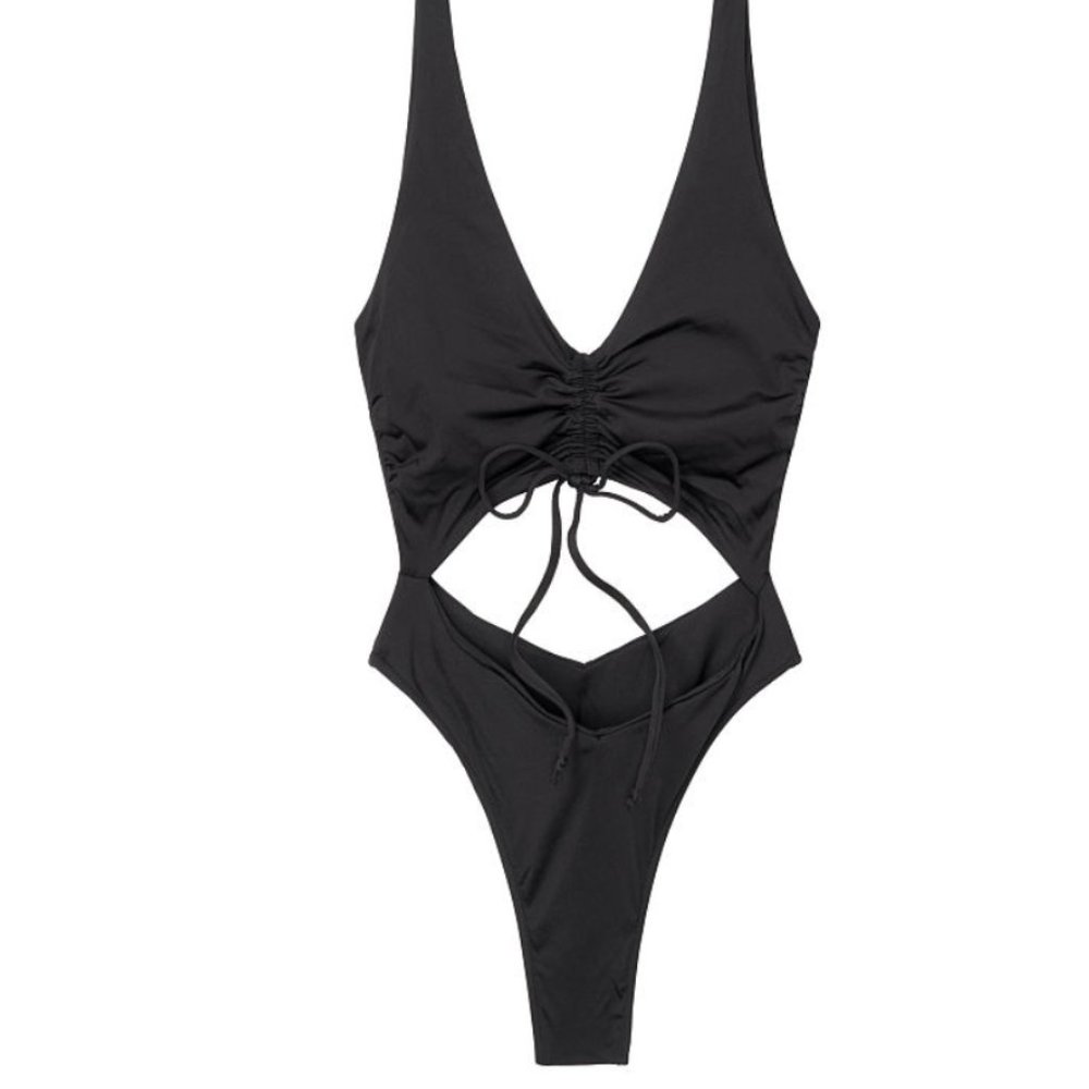 Frankie's Bikini Keyhole One-piece Black - Picture 3 of 6